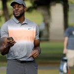 Stephen Curry et Andre Iguodala sur le parcours d'Augusta