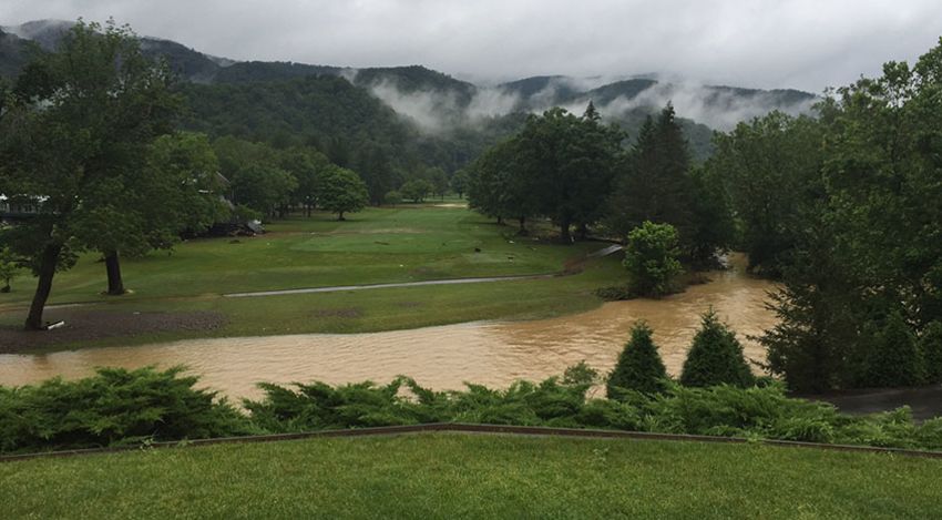 Greenbrier Classic inondé 