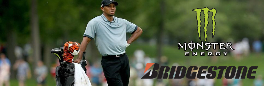 tiger woods nouveau sponsor monster energy bridgestone