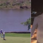 insolite hippopotame près des greens et Dustin Johson danse soirée