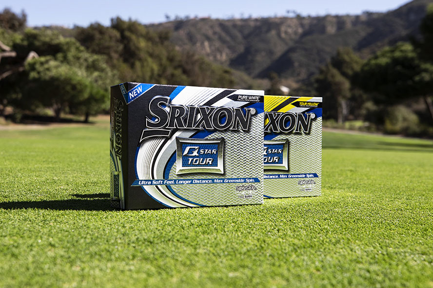 Douzaines de balle Srixon Q Star Tour Srixon déclinées en blanche et jaune.
