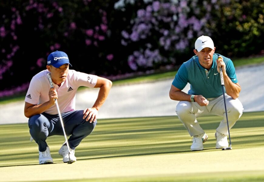 Collin Morikawa et Rory McIlroy jouent au billard